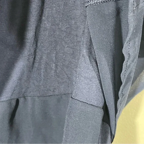 White House Black Market Navy Sheer Overlay Tank Top Blouse‎ Size L - Picture 4 of 7